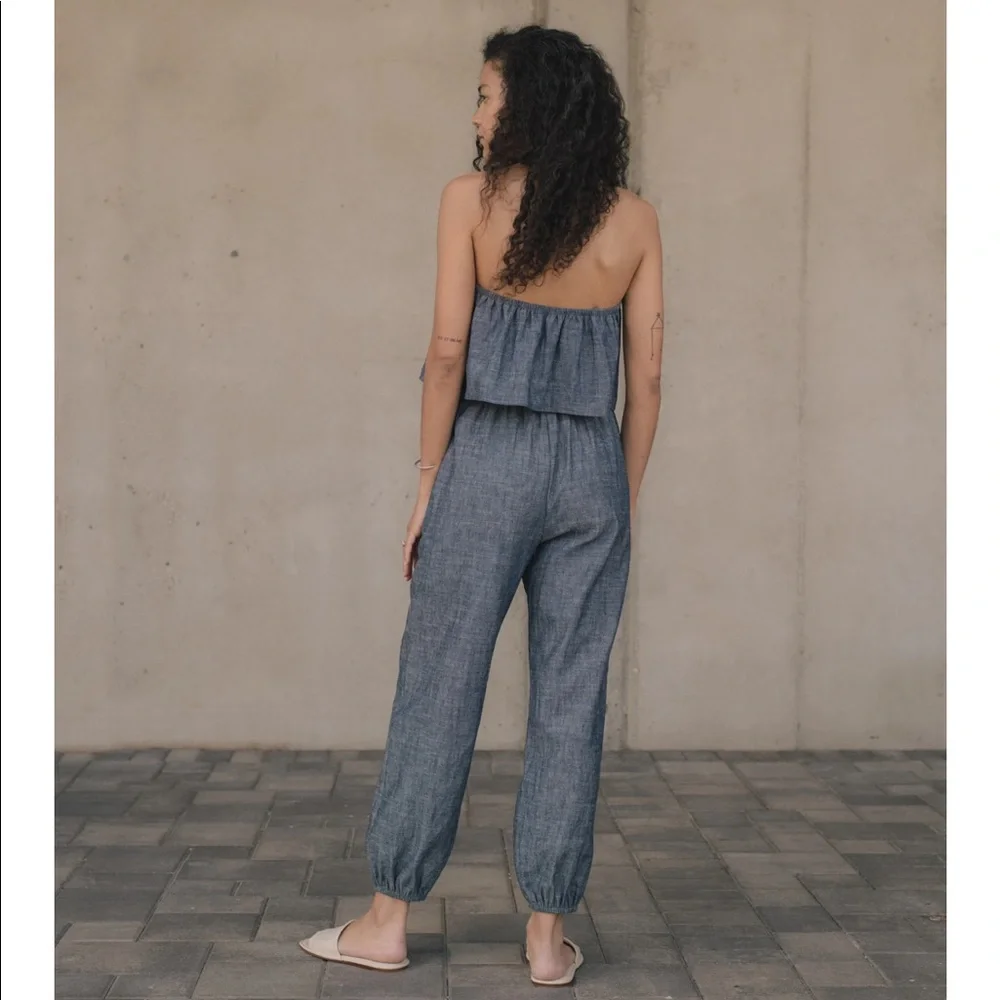 *Reserved* OZMA Neale Top - Organic Chambray - Indigo XS + Vivian Top XS 💙 - Picture 3 of 10